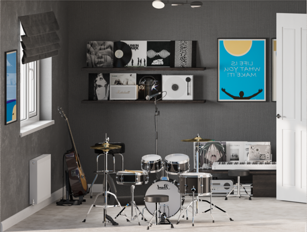 Haversham special doll house first floor left Music room