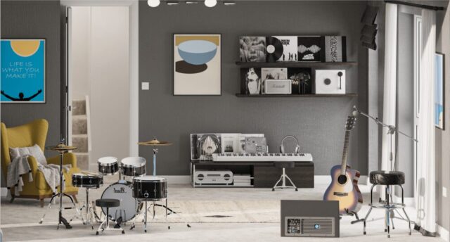 Haversham special doll house first floor right music room